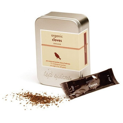 Tsp Spices Ground Organic Cloves, 12 One-teaspoon Packets, .8-Ounce Tins (Pack of 3)