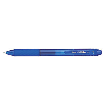 Pentel EnerGel X Retractable Roller Gel Pen, Blue Ink, Medium, Dozen