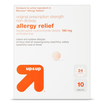 up & up 24 Hour Allergy Relief 180 mg Tablets - 10 Count