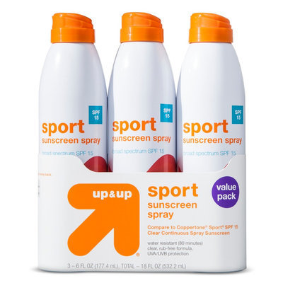 Up & Up Sport SPF15 C-Spray Triple Pack 3-6 Floz