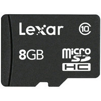 Lexar 8-GB Micro Sdhc with Adapter - Black (SDMI8GBABT)