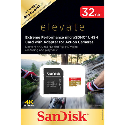 SanDisk 32GB MicroSD Memory Card Extreme - Red/Gold (Sdsdqx-032G-TA46A)