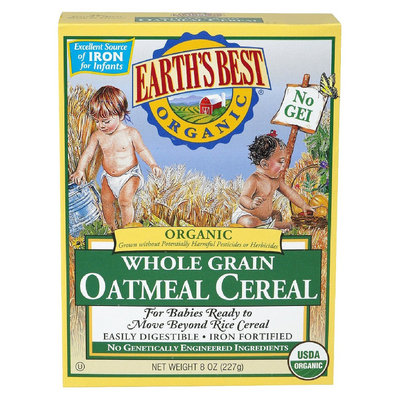 Earths Best Earth's Best Organic Whole Grain Oatmeal Cereal - 8oz (3 Pack)