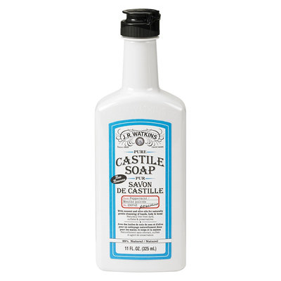 J.R. Watkins Liquid Soap, Peppermint Castile, 11 Fluid Ounce