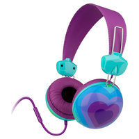 Merkury Innovations Pride Heart Headphone with Microphone - Purple
