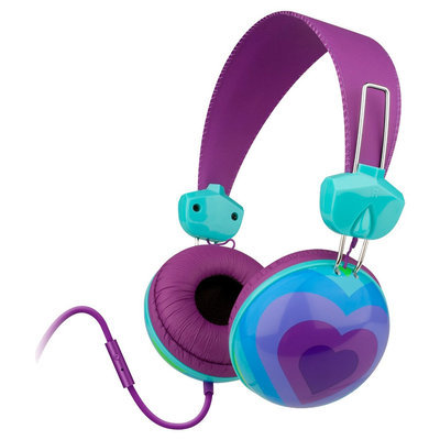 Merkury Innovations Pride Heart Headphone with Microphone - Purple
