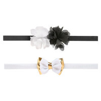 Just One You Made By Carter's Just One YouMade by Carter's Newborn Girls' 2 Pack Headwrap Set - Black/White
