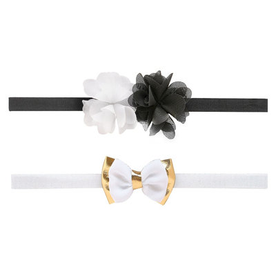 Just One You Made By Carter's Just One YouMade by Carter's Newborn Girls' 2 Pack Headwrap Set - Black/White