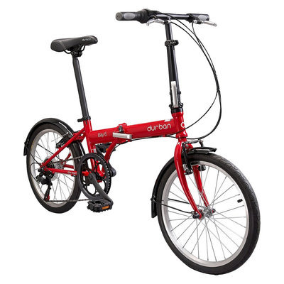 Durban Bay 6 Six Speed Folding Bike - Red
