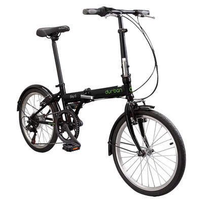 Durban Bay 6 6 Speed Folding Bike - Black