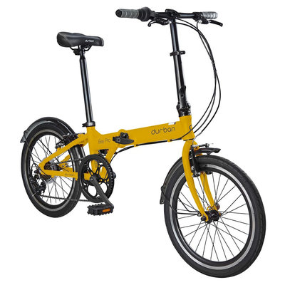 Durban Bay Pro 7 Speed Folding Bike - Yellow