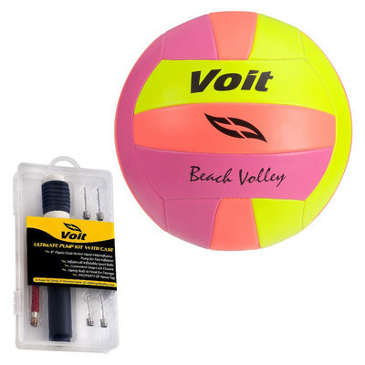 Lion Sports Inc. Voit Neon Volleyball with Ultimate Inflating Kit
