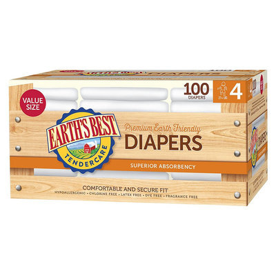 Earths Best Earth's Best Tender Care Diapers Club Pack - Size 4 (100 Count)