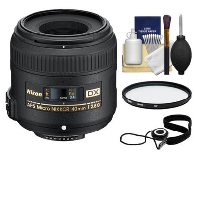 Nikon 40mm f/2.8 G DX AF-S Micro-Nikkor Lens + 3 UV Filter for D3100, D3200, D3300, D5100, D5200, D5300, D7000, D7100 DSLR Cameras