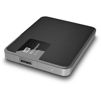 Western Digital My Passport for MAC 2TB Hard Drive, Black/Silver