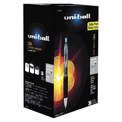 SAN1921064 - uni-ball Signo Gel 207 Roller Ball Retractable Gel Pen; Blue Ink; Medium; 36 per Box