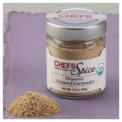 CHEFS Organic Coriander Seed, Ground, 1.6-ounce - 1.6-oz. - CHEFS Spice Organic