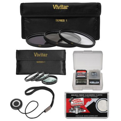 Vivitar 37mm 7-Piece Multi-Coated HD UV/CPL/ND8 & 4 Macro Filter Set + Accessory Kit