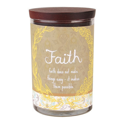 WoodWick 9.5-oz. Inspirational Faith Jar Candle (Brown)