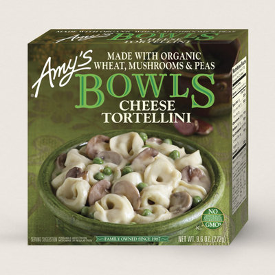 Amy's Kitchen Cheese Tortellini With Mushrooms & Peas Bowl