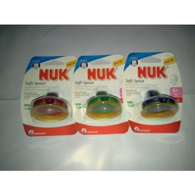 Nuk ® 3 Packs of Latex Colored Replacement Spout, Colors Vary