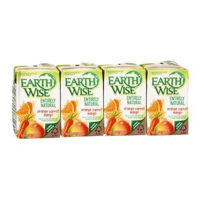 Earth Wise Entirely Natural Orange Carrot Mango Fruit Juice - 4 PK