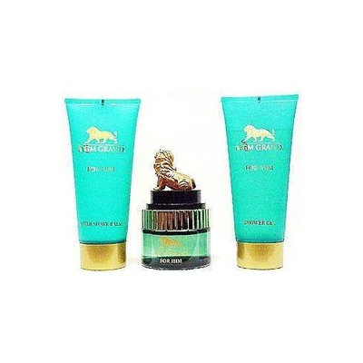 Mgm Grand By Vapro For Men. Gift Set ( Eau De Toilette Spray 3.4 Oz & Aftershave Balm 6.8 Oz & Shower Gel 6.8 Oz ).