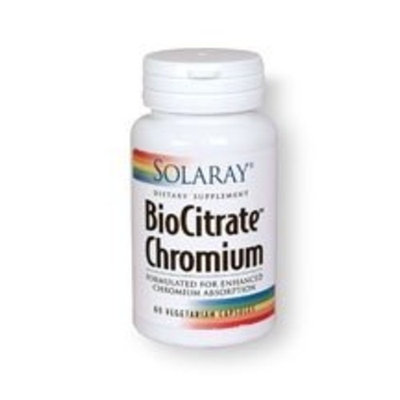 Solaray Biocitrate Chromium Supplement, 500mcg, 60 Count