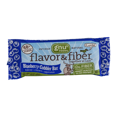 Gnu Foods Flavor & Fiber Blueberry Cobbler Bar