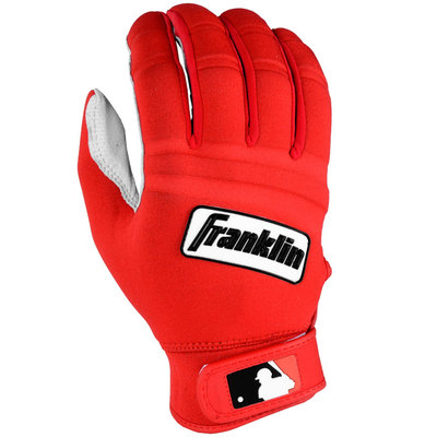 Franklin Sports MLB Adult Cold Weather Batting Glove Pearl/Red Large