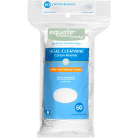 Equate Beauty Facial Cleansing Cotton Rounds, 60 count