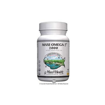 Maxi-Health Research Kosher Vitamins - Maxi-Omega-3 2000 Certified Kosher Fish Oil 2000 mg. - 100 Vegetarian Capsules
