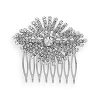 Crystal Allure Starburst Hair Comb (White)