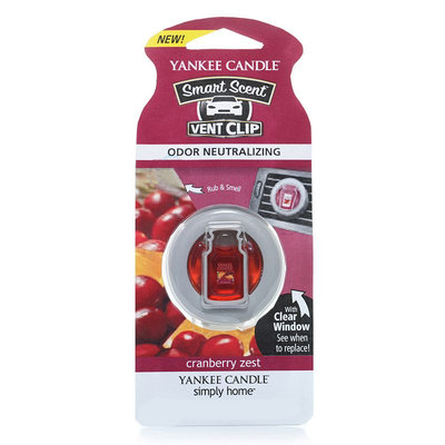 Yankee Candle simply home Cranberry Zest Car Vent Clip