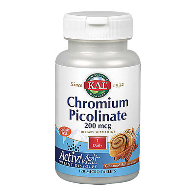 Kal - Chromium Picolinate ActiMelt Cinnamon Bun 200 mcg. - 120 Tablets