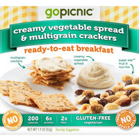 GoPicnic Creamy Garden Vegetable Spread & Multi-grain Crackers 1.9oz