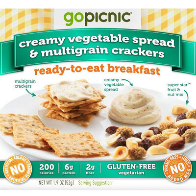 GoPicnic Creamy Garden Vegetable Spread & Multi-grain Crackers 1.9oz