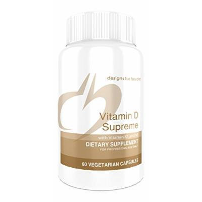 Designs for Health , Vitamin D Supreme , 5,000 IU Vitamin D & K1 & K2, Supports Bone and Arterial Health , 60 Vegetarian Capsules
