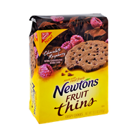Nabisco Newtons Raspberry Chocolate Fruit Thins Crispy Cookies