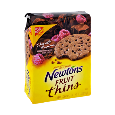 Nabisco Newtons Raspberry Chocolate Fruit Thins Crispy Cookies