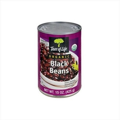 Tree Of Life Bean Black Org 15 OZ -Pack Of 6