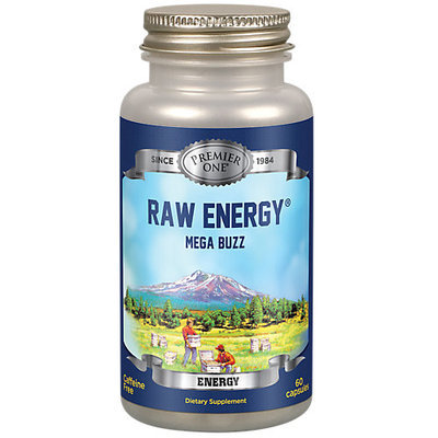 Premier One - Raw Energy Mega Buzz Caffeine Free - 60 Capsules