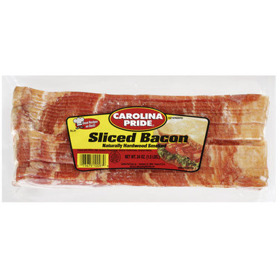 Carolina Pride Naturally Hardwood Smoked Sliced Bacon, 24 oz