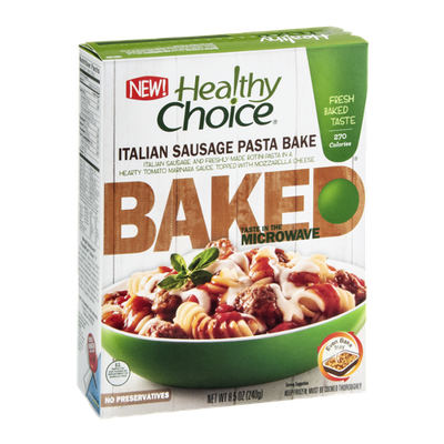 Healthy Choice Baked Pasta Bake Italian Sausage