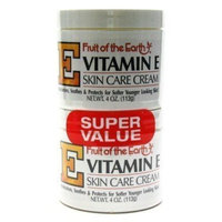 Fruit of the Earth Vitamin-E Cream 4 oz. + 4 oz. Jar (3-Pack) with Free Nail File