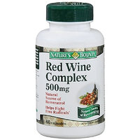 Nature's Bounty Resveratrol Red Wine Complex Dietary Supplement 500 mg Capsules