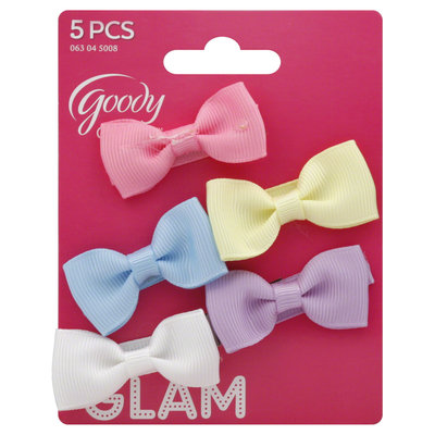 Goody Products Inc. Girls Bow Salon Clips, 5 pcs