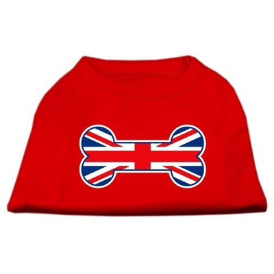 Mirage Pet Products 18-Inch Bone Shaped United Kingdom Union Jack Flag Screen Print Shirts for Pets, XX-Large, Red