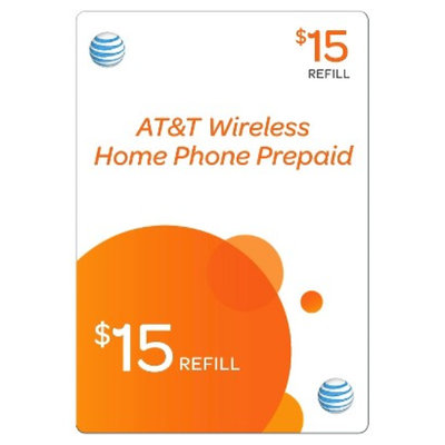 Pre-paid Cell Phone Card AT&T ST&T pre-paid home phone 15