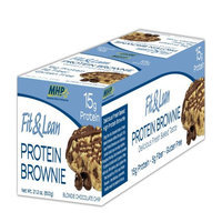 MHP Fit and Lean Brownie Protein Bar, Blondie Chocolate Chip, 12 Count